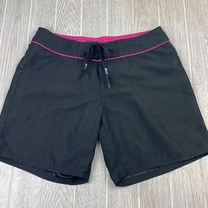 Split Women's Drawstring Boardshorts Black & Pink Size 5